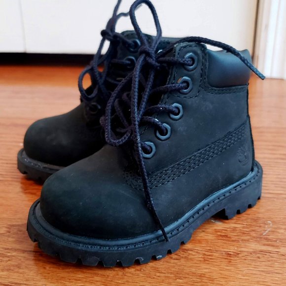 infant black timberland boots